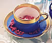 powder blue tea cup & saucer
